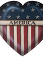 America Heart - A Patriotic Decoration & Display from Cottages and Gardens