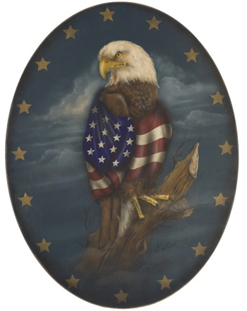 Amerian Eagle Oval - A Patriotic Decoration & Display from Cottages and Gardens