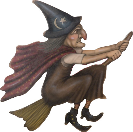 Broom Hilda - A Halloween Decoration & Display from Cottages and Gardens