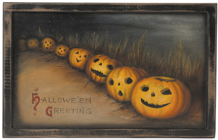 Jack O' Lantern Painting - A Halloween Decoration & Display from Cottages and Gardens