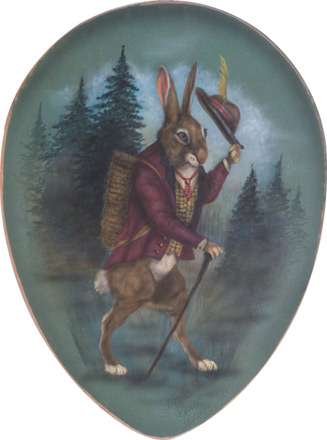 Rabbit With Top Hat Egg - An Easter Decoration & Display from Cottages and Gardens