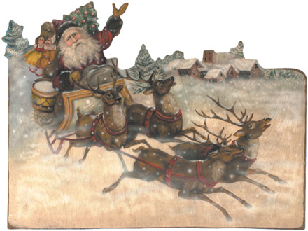 Santa Sleigh Screen - A Christmas Decoration & Display from Cottages and Gardens