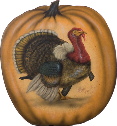 Turkey In Pumpkin - A Halloween & Thanksgiving Decoration & Display from Cottages and Gardens