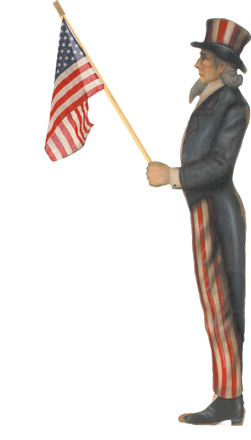 Uncle Sam With Flag - A Patriotic Decoration & Display from Cottages and Gardens
