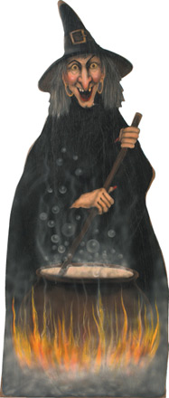 Witch With Cauldron - A Halloween Decoration & Display from Cottages and Gardens