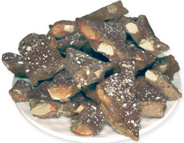 The CottageKeeper's Toffee - Roasted Almond Chocolate Toffee from The Candy Shop at Cottages and Gardens