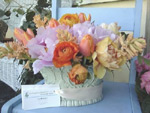 The Flower Shop at Cottages and Gardens - Peony And Roses In A Decorative Container