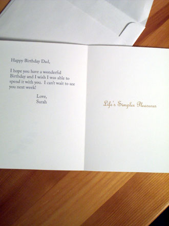Cottages and Gardens - Standard Cottage Gift Card (Inside View)