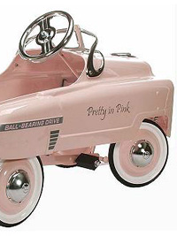 Pretty In Pink - A Classic Sedan Pedal Car from Cottages and Gardens