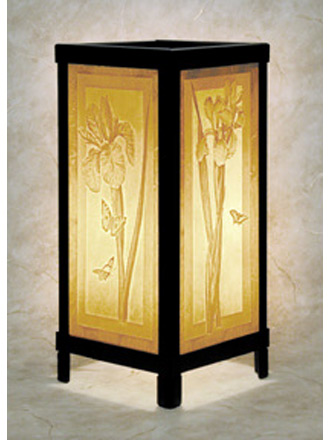 Iris  Luminaire - A Porcelain Lithophane from The Porcelain Garden