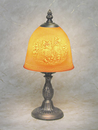 Kitties Porcelain Lithophane Petite Lamp