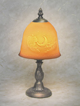 Man In The Moon Porcelain Lithophane Petite Lamp