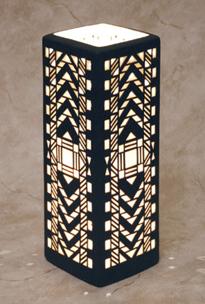 Paris Table Lamp - An Etched Translucent Porcelain Lithophane Table Lamp from Cottages and Gardens / The Porcelain Garden