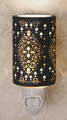 Seville Silhouette Night Light - A 360 Degrees Etched Translucent Porcelain Lithophane Night Light from Cottages and Gardens / The Porcelain Garden