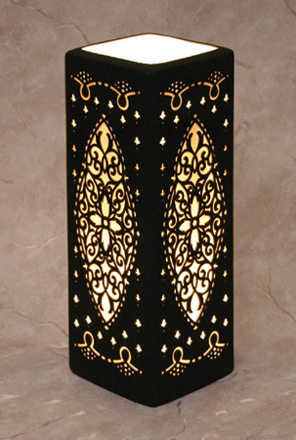 Seville Silhouette Table Lamp - An Etched Translucent Porcelain Lithophane Table Lamp from Cottages and Gardens / The Porcelain Garden