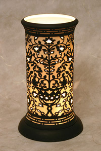 Venice Silhouette Table Lamp - An Etched Translucent Porcelain Lithophane Table Lamp from Cottages and Gardens / The Porcelain Garden