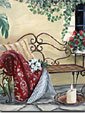 Iron Bench Giclee Print by Mary Kay Crowley from Cottages and Gardens