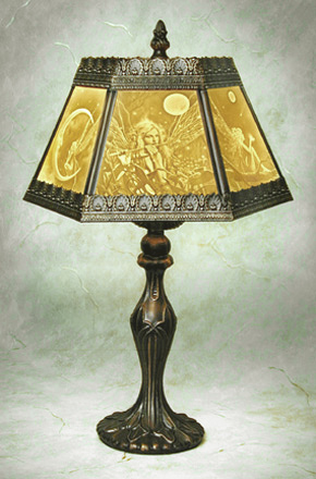 Fairies Six Panel Lamp - A  Porcelain Lithophane Table Lamp from The Porcelain Garden